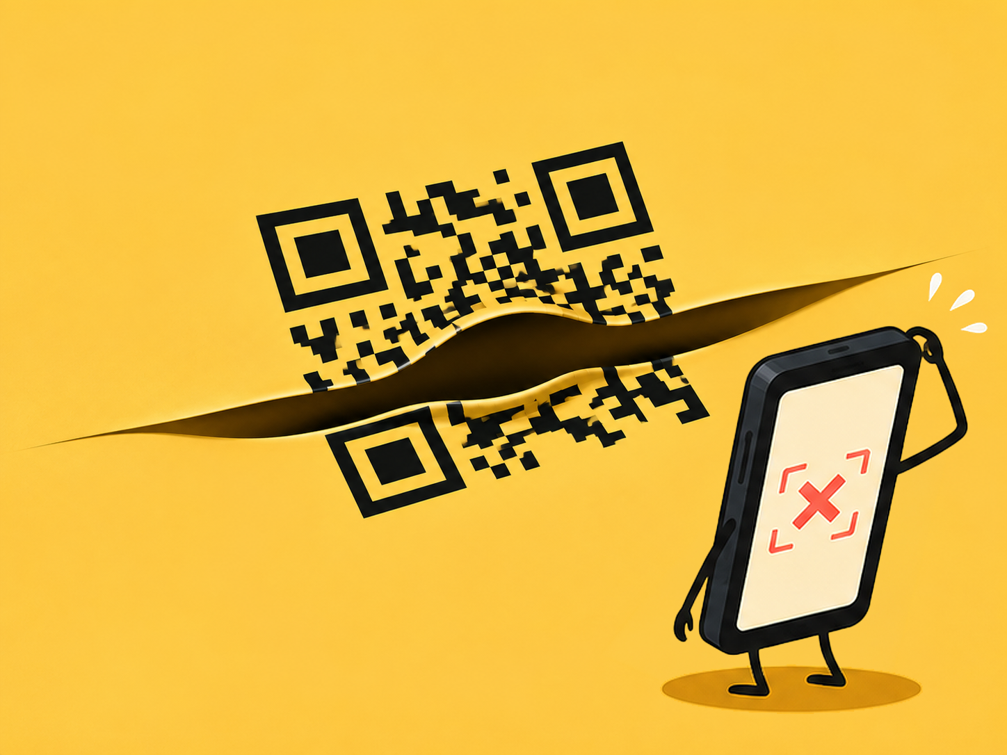 O QR Code caiu no vinco O QR Code caiu no vinco