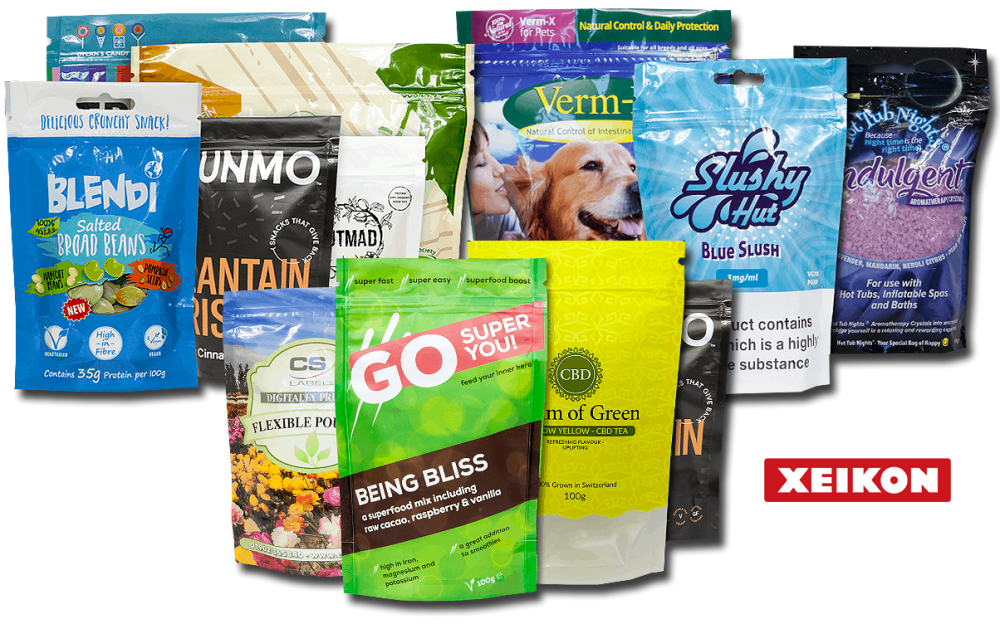 Xeikon para Pouches - Exemplos